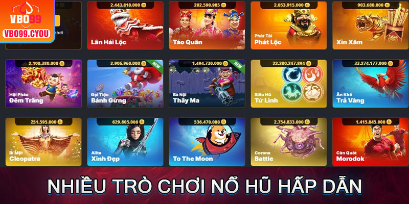 Những hình thức nổ hũ chỉ có ở VBO99